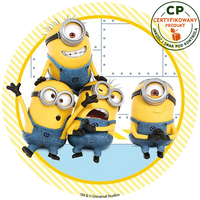 Opłatek na tort Minionki