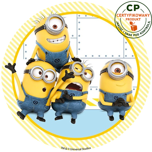 Opłatek na tort Minionki zdjęcie 1