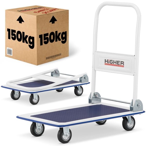 Wózek platformowy transportowy magazynowy 150kg PL-PH150 zdjęcie 1