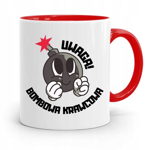 Kubek Czerwony Krawca Krawcowej Bombowa Krawcowa Z Nadrukiem Ze Zdjęciem na Arena.pl