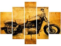 105CM 150CM OBRAZ 5 ELEM HARLEY DRUK