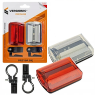 ZESTAW ROWEROWY LAMPKA ROWEROWA LED NA BATERIE PRZÓD TYŁ 3 TRYBY ŚWIECENIA