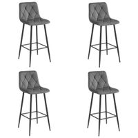 Hoker kuchenny NADO ciemny szary 4 szt. aksamit wygodne oparcie