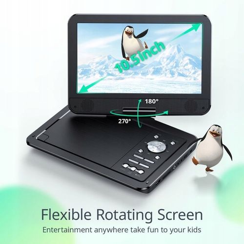 DVD Przenośne 10,1 LCD YOTON YD105 USB SD PILOT Obrotowy Ekran na Arena.pl