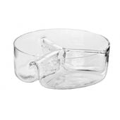 SALATERKA SZKLANA TRÓJDZIELNA NA PRZEKĄSKI KROSNO GLAMOUR 24 CM