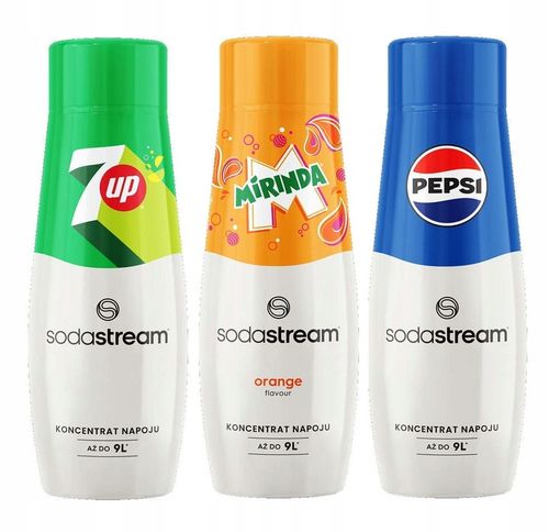 Syrop smakowy do wody do saturator SodaStream Pepsi, Mirinda, 7up 3x440ml na Arena.pl