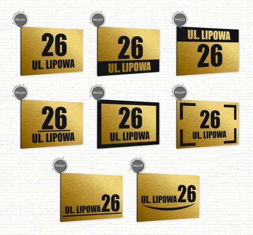 Tabliczka Tablica ADRESOWA srebrna DIBOND 30x20 numer domu ul. duży wybór na Arena.pl