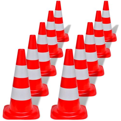 Odblaskowe pachołki drogowe czerwono-białe 50 cm na Arena.pl