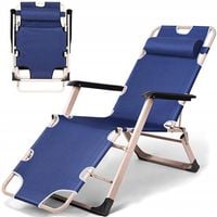 LEŻAK FOTEL OGRODOWY PLAŻOWY TURYSTYCZNY ROZKŁADANY WYGODNY MOCNY KL-10