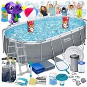 Basen ogrodowy stelażowy 427 x 250 x 100 cm 18w1 Bestway 56620