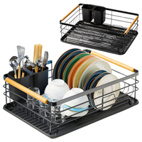 Suszarka do naczyń czarna ociekacz na naczynia