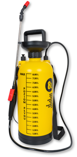 RĘCZNY OPRYSKIWACZ CIŚNIENIOWY SPRYSKIWACZ DUŻA POJEMNOŚĆ 8L REGULACJA DYSZ na Arena.pl