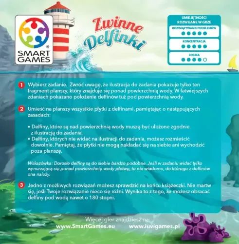 Smart Games. Flippin' Dolphins (wersja angielska) na Arena.pl