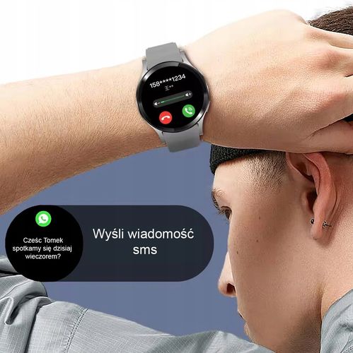 ZEGAREK MĘSKI SMARTWATCH MĘSKI POLSKIE MENU ROZMOWY BLUETOOTH CALL WATCH na Arena.pl