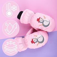 Rękawiczki Dziecięce Narciarskie Zimowe Jednopalczaste 12 Cm Jasnoróżowe