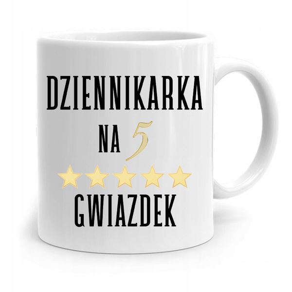 Kubek Dziennikarza Reportera Dziennikarka Na 5 Z Nadrukiem Ze Zdjęciem zdjęcie 1