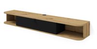 Szafka RTV ICARUS 156 pod telewizor wisząca obła dąb artisan / czarny mat