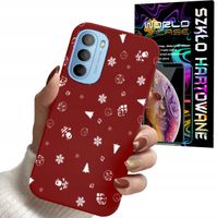 ETUI DO MOTOROLA MOTO G52 / G82 - ŚWIĄTECZNE WZORY CHOINKA + SZKŁO