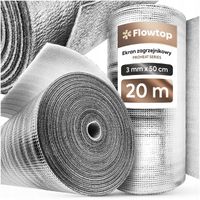 EKRAN ZAGRZEJNIKOWY ODBIJAJĄCY CIEPŁO MATA ALUMINIOWA PIANKA IZOLACYJNA 20m