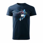 Koszulka z tenisistą Tenis Squash męska granatowa REGULAR L