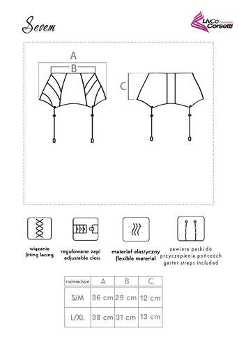 Pas do pończoch Sevem rozmiar - L/XL na Arena.pl