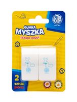 gumka myszka 2 szt blister astra