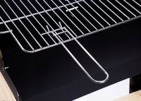 GRILL WĘGLOWY OGRODOWY NA KÓŁKACH Z PÓŁKAMI RUSZT 4 POZIOMY ROŻEN DUŻY BBQ