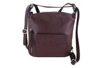 Torebka - plecak skórzany Barberini's - Bordowa
