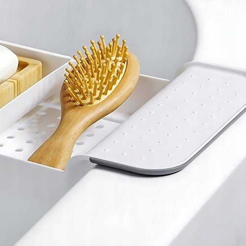 Półka na wannę łazienkowa regulowana biała na Arena.pl