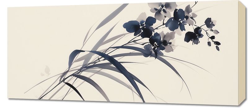 Obraz 90x40cm Orchidea w Sepii zdjęcie 1