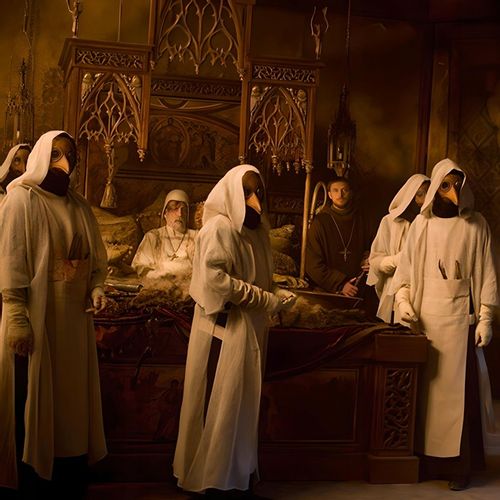 MASKA KRUKA PTAKA DOKTORA PLAGI LATEKSOWA BRĄZ DŻUMA CZARNA ŚMIERĆ PANDEMIA na Arena.pl