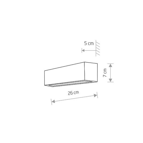 Ścienna lampa belka STRAIGHT WALL 6350 grafitowy kinkiet półka na Arena.pl