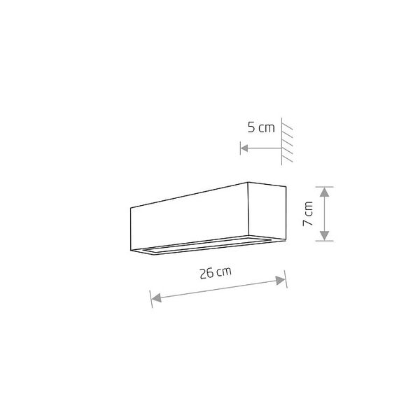 Ścienna lampa belka STRAIGHT WALL 6350 grafitowy kinkiet półka zdjęcie 3