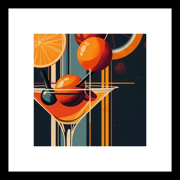 Plakat 20x20cm Koktajl w Stylu zdjęcie 3