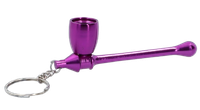 Fajka Metalowa Składana w Formie Breloka Mini do Kluczy Fioletowa