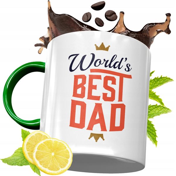 Kubek Zielony Dla Taty Tatusia Na Urodziny Prezent Z Nadrukiem Ze Zdjęciem zdjęcie 1