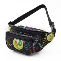 NERKA saszetka biodrówka torebka damska polska napisy N066 kolorowa