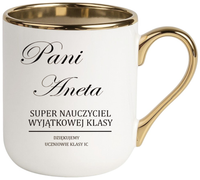 Kubek PREMIUM prezent dla NAUCZYCIELKI WYCHOWAWCZYNI PEDAGOGA z imieniem