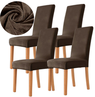 ZESTAW 4 SZT POKROWCE POKROWIEC NA KRZESŁO WELUR