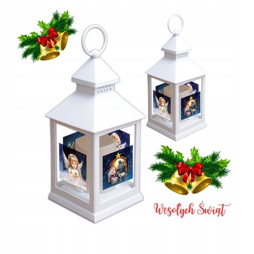 Lampion na Roraty świeca LED na baterie, biała Latarenka adwentowa ŚLICZNY na Arena.pl