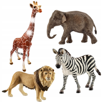 SCHLEICH FIGURKI ZESTAW ŻYRAFA 17007 SŁOŃ 17001 ZEBRA 17094 LEW 17107