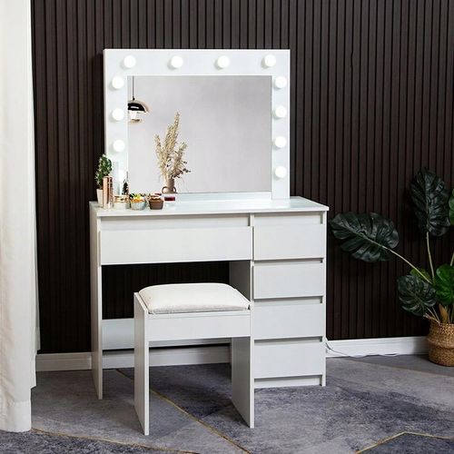 PROMOCJA MIKOŁAJKOWA TOALETKA KOSMETYCZNA z OŚWIETLENIEM LUSTREM na Arena.pl