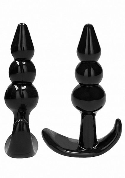 No. 80 - 4-Piece Butt Plug Set - Black zdjęcie 6