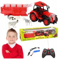 TRAKTOR ZDALNIE STEROWANY CIĄGNIK Z PRZYCZEPĄ NA AKUMULATOR RC AKCESORIA