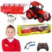 TRAKTOR ZDALNIE STEROWANY CIĄGNIK Z PRZYCZEPĄ NA AKUMULATOR RC AKCESORIA
