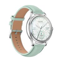 smart watch colmi l28 (srebrno-zielony + zielony pasek skórzany)