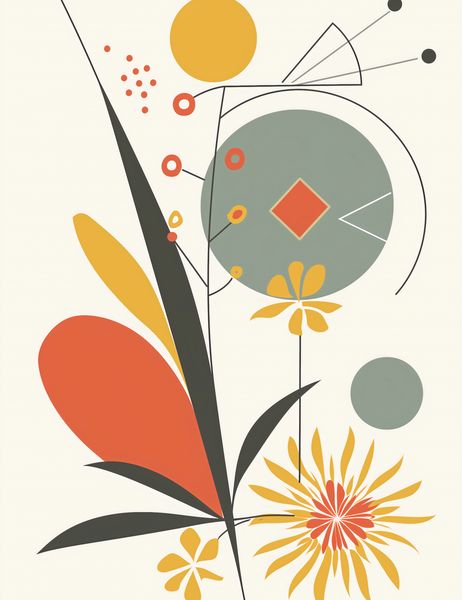 Plakat 50x65cm Geometryczny Ogród zdjęcie 1