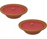 Klasyczny zalewany odkryty znicz ceramiczny OTWARTY WICHROWY GLINIANY 2szt