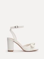 Linzi White Darling Heeled Sandals With Bow r.38