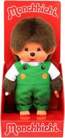 Monchhichi 203871 Małpka Chłopiec w ogrodniczkach z motywem żaby 20 cm